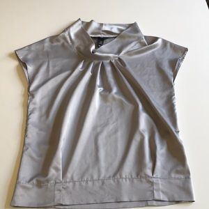 Silver short sleeve blouse